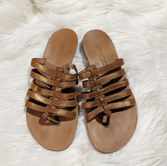 Paul Green Shoes - Paul Green Golden Flip Flop Sandals US Size 7.5
